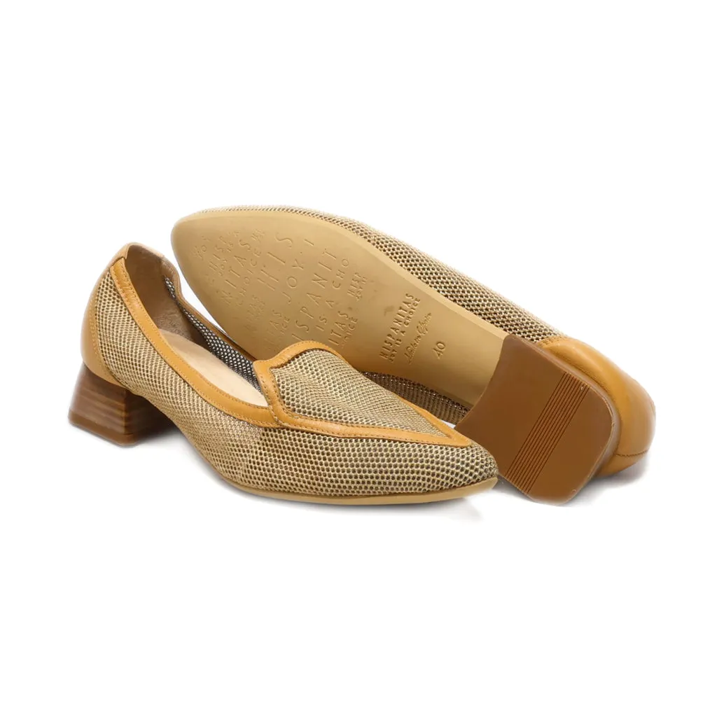 Hispanitas Joy Is A Choice Mid-Heel Shoes Fabric Brown Colour For Women