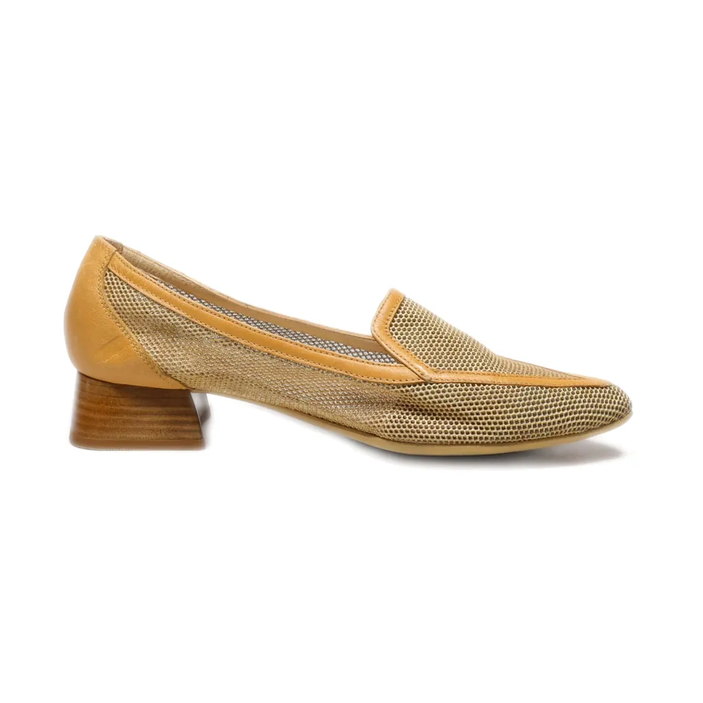 Hispanitas Joy Is A Choice Mid-Heel Shoes Fabric Brown Colour For Women