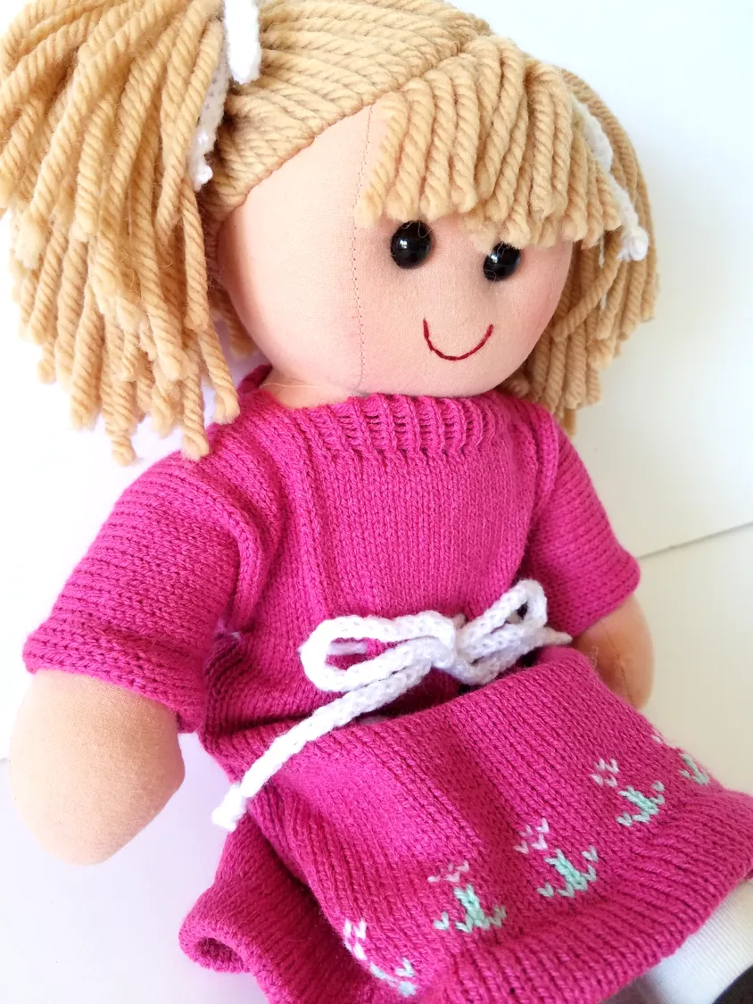 Kids Personalized Light Brown Hair Rag Doll