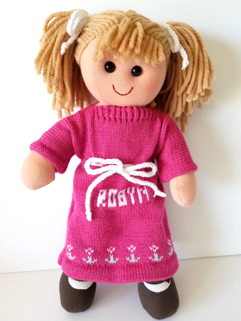 Kids Personalized Light Brown Hair Rag Doll