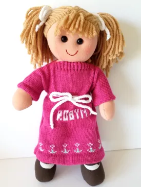 Kids Personalized Light Brown Hair Rag Doll