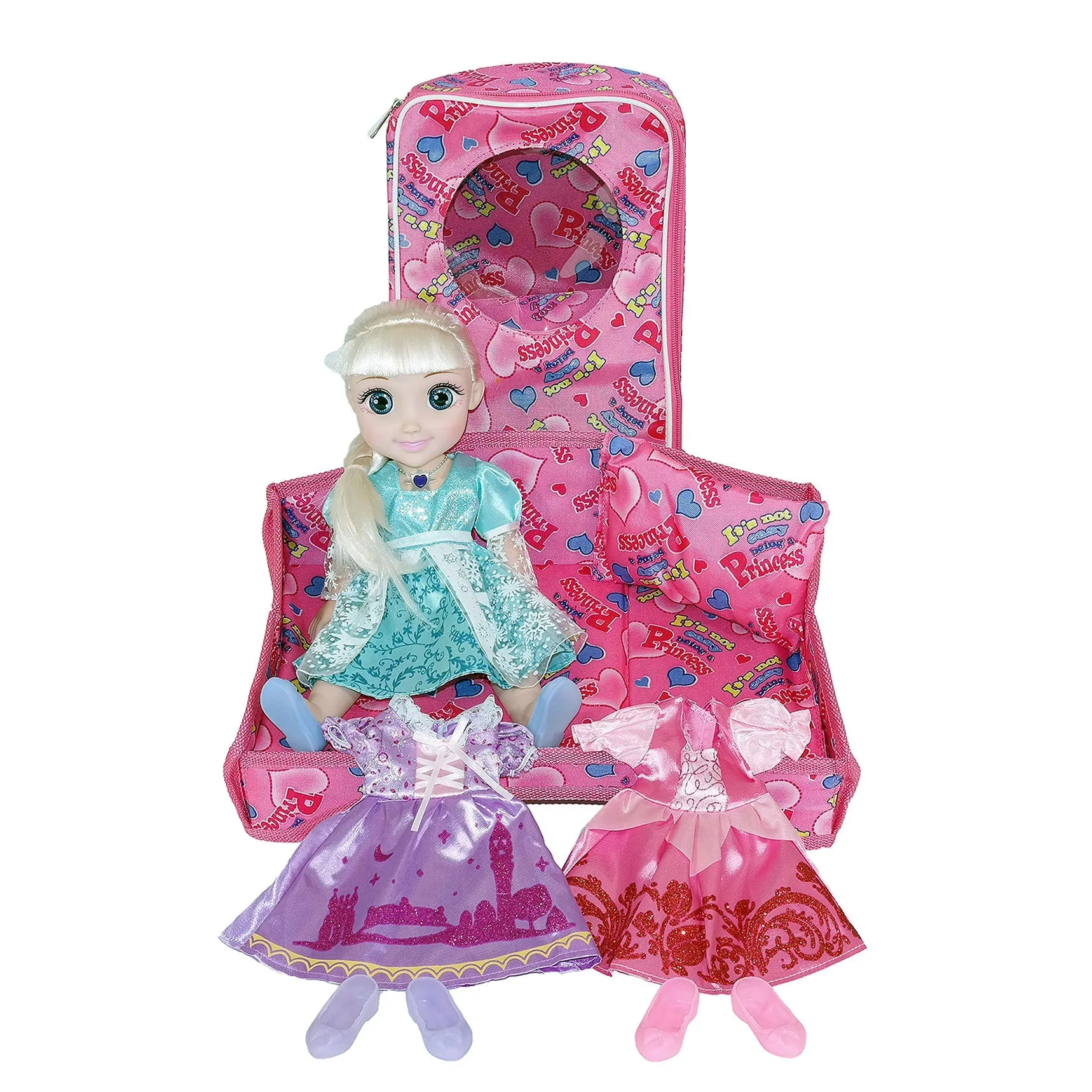 Magic Princess Talking Interactive Play Doll With Carrying Case And Accessories  | Blond Hair